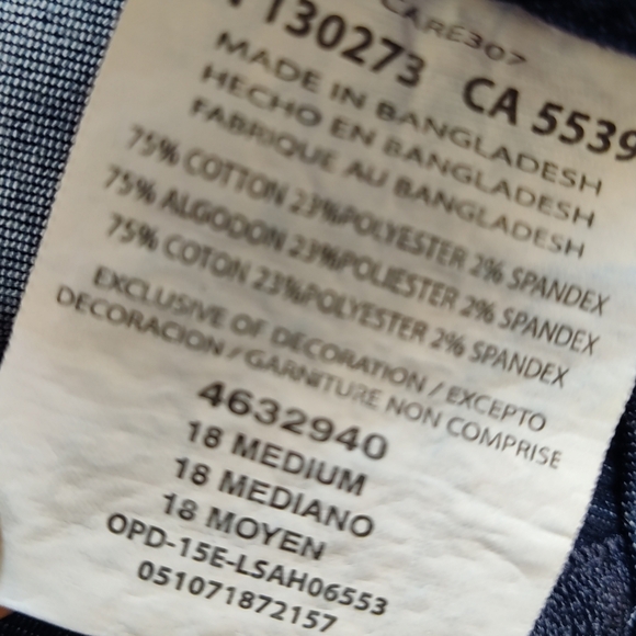 Lee Modern Series Curvy Fit Denim Chino Pants Stretch Women's Size 18 Med *READ - Picture 4 of 10